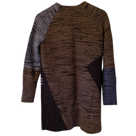 Nic + Zoe Cardigan Open Front Knit Black Blue Brown White Size PP EUC - Picture 2 of 6